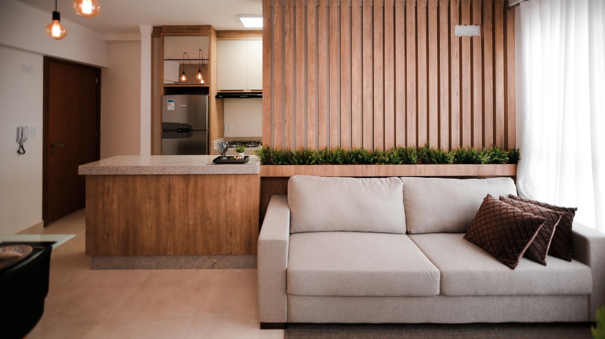 Salón vacío y limpio